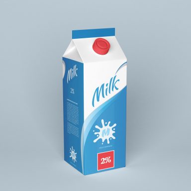 Free Milk Box Mockup - Packaging Mockup - Free Package Mockups