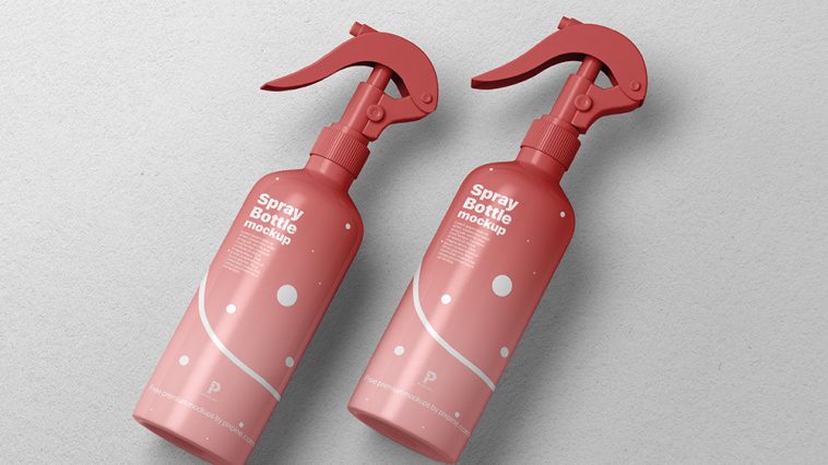 Free Trigger Spray Bottle Mockup for Packaging - Free Package Mockups