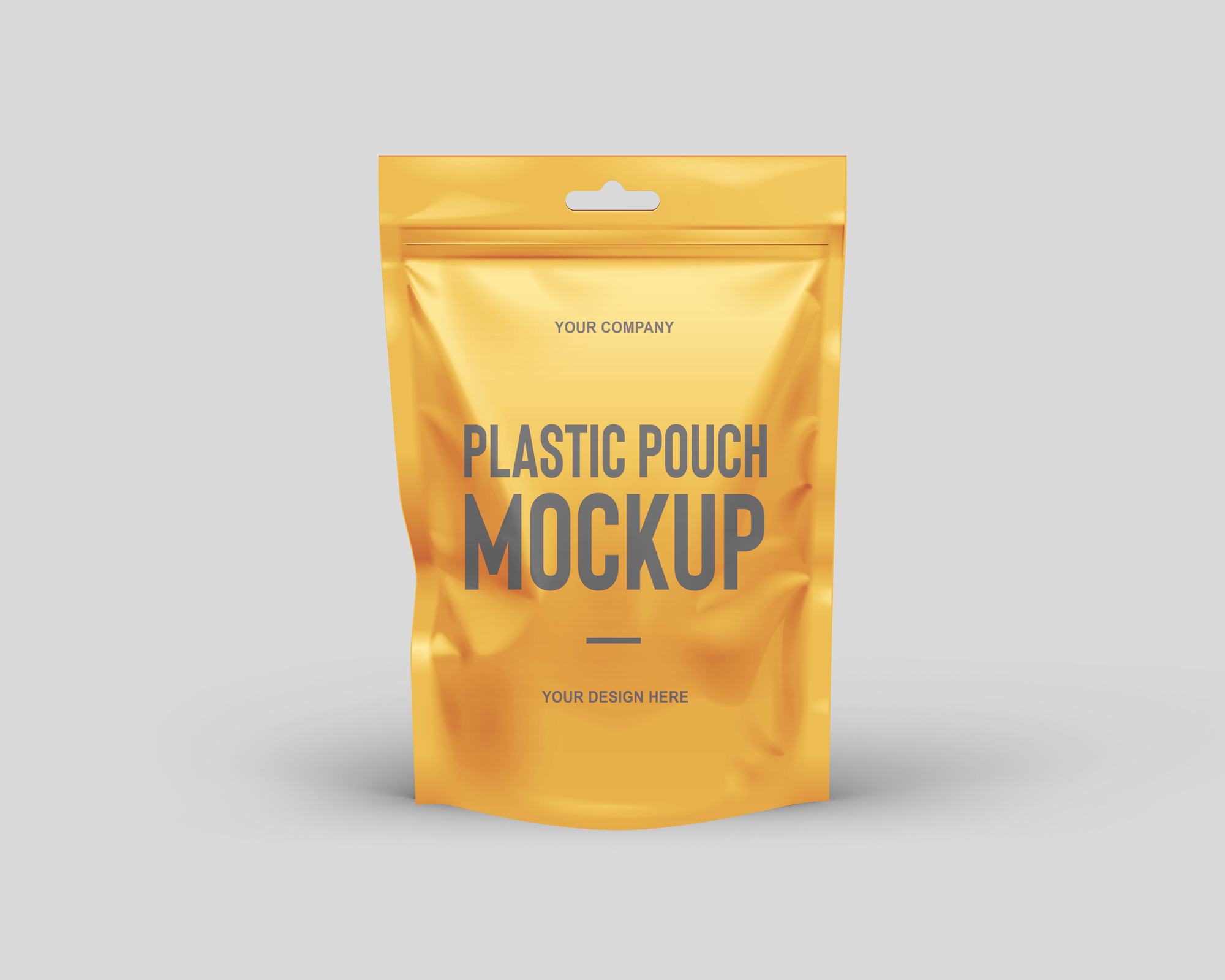 Zipper Plastic Pouch Mock-up - Free Package Mockups