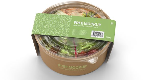 Free Takeaway Food Delivery Container Box Mockup set - Package Mockups