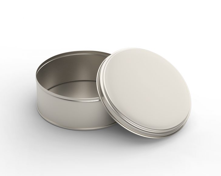 Free Round Tin Cookie Box Mockup - Free Package Mockups