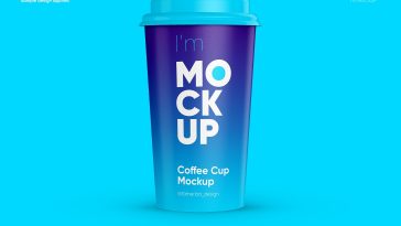 Two Floating Disposable Coffee Cups Mockup (FREE) - Resource Boy