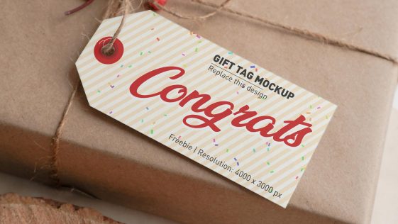 Free Gift Box And Tag Free Mockup Free Package Mockups