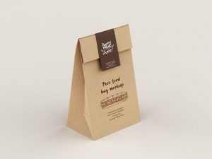 Free Paper Delivery Bag Mockup - Package Mockups