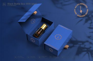 Free Premium Perfume Bottle With Hard Paper Box Mockup - Free Package ...