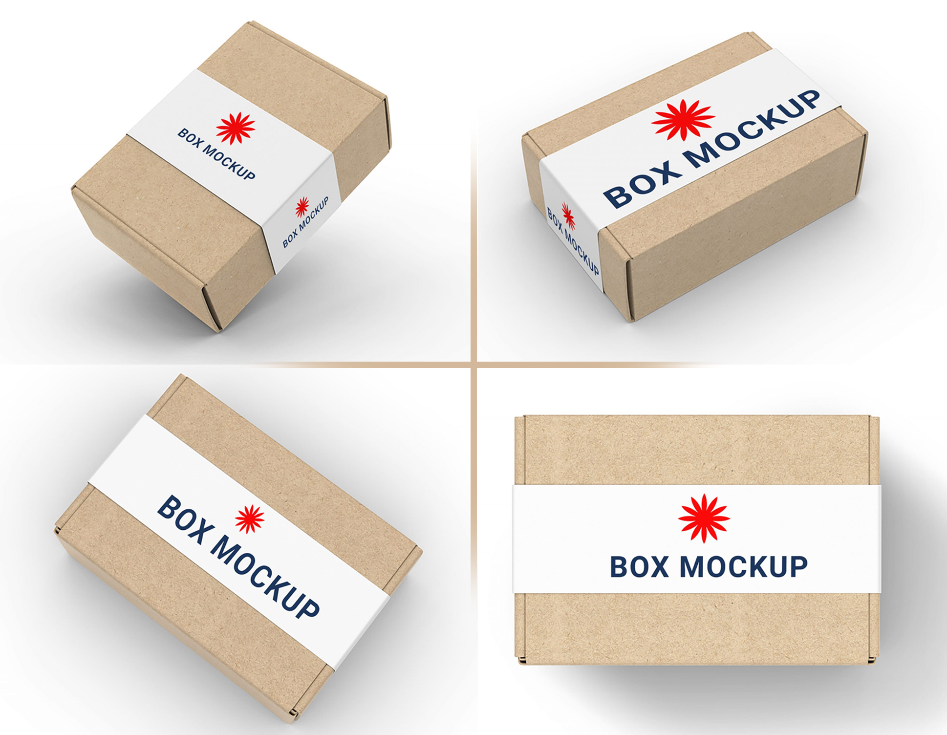 Kraft Box Packaging Mockup