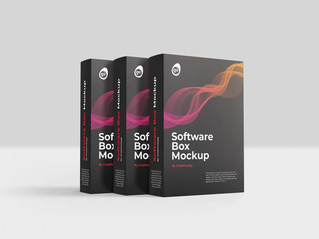 Free 5 Free Software Box Mockups set - Free Package Mockups