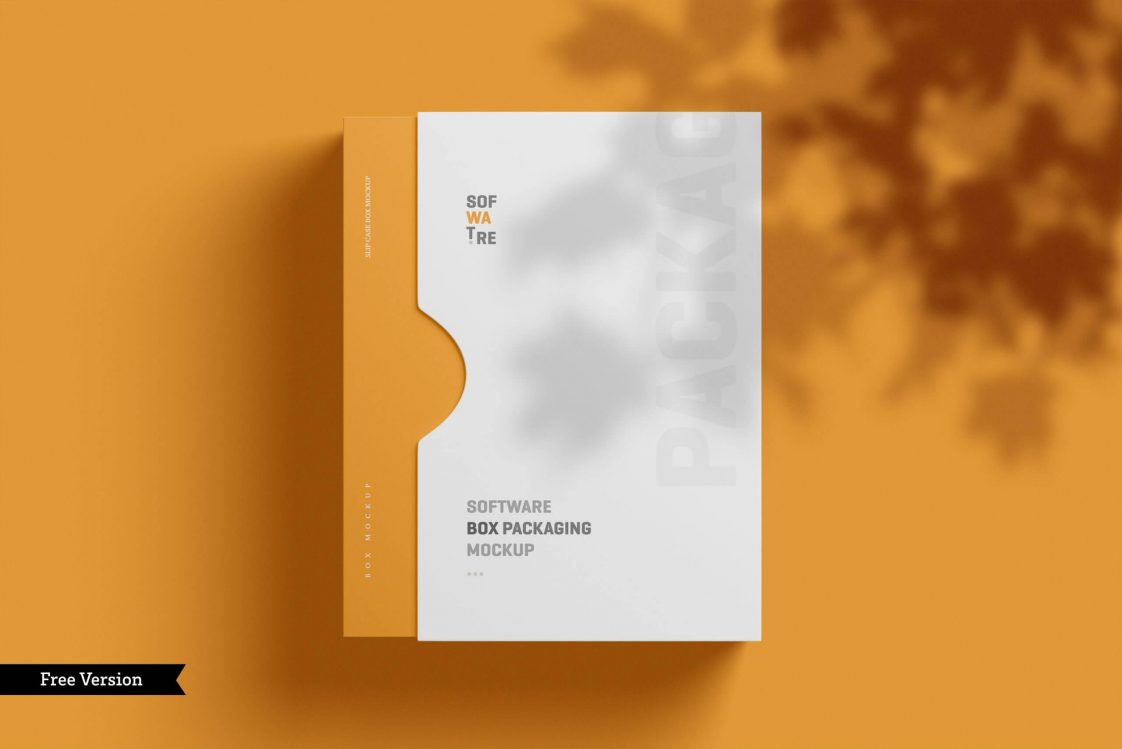 Free Free Software Box Mockup Slipcase Edition - Free Package Mockups