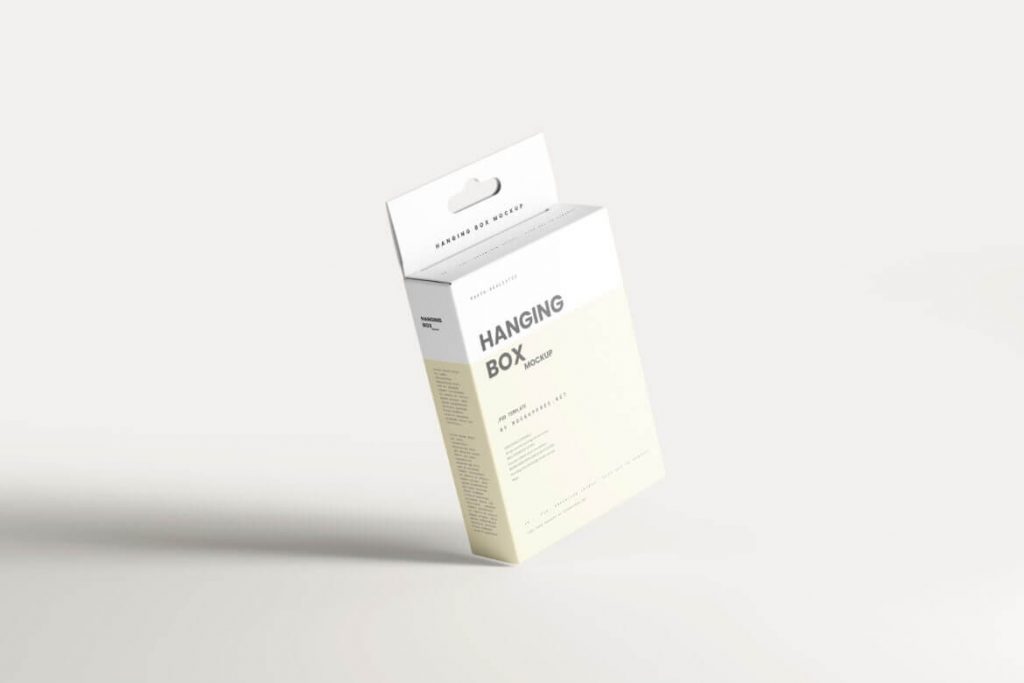 Free 2 Hanging Box Mockups set - Free Package Mockups