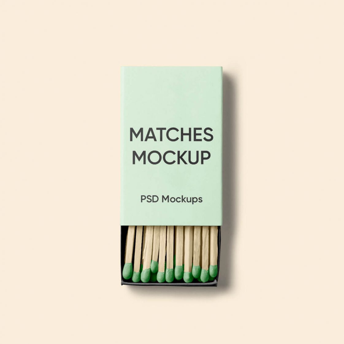 Free Top View of a Matchbook Mockup - Free Package Mockups