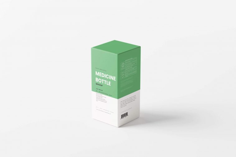 Free 10 Free Amber Medicine Bottle Mockup With Packaging Box Mockup Set 