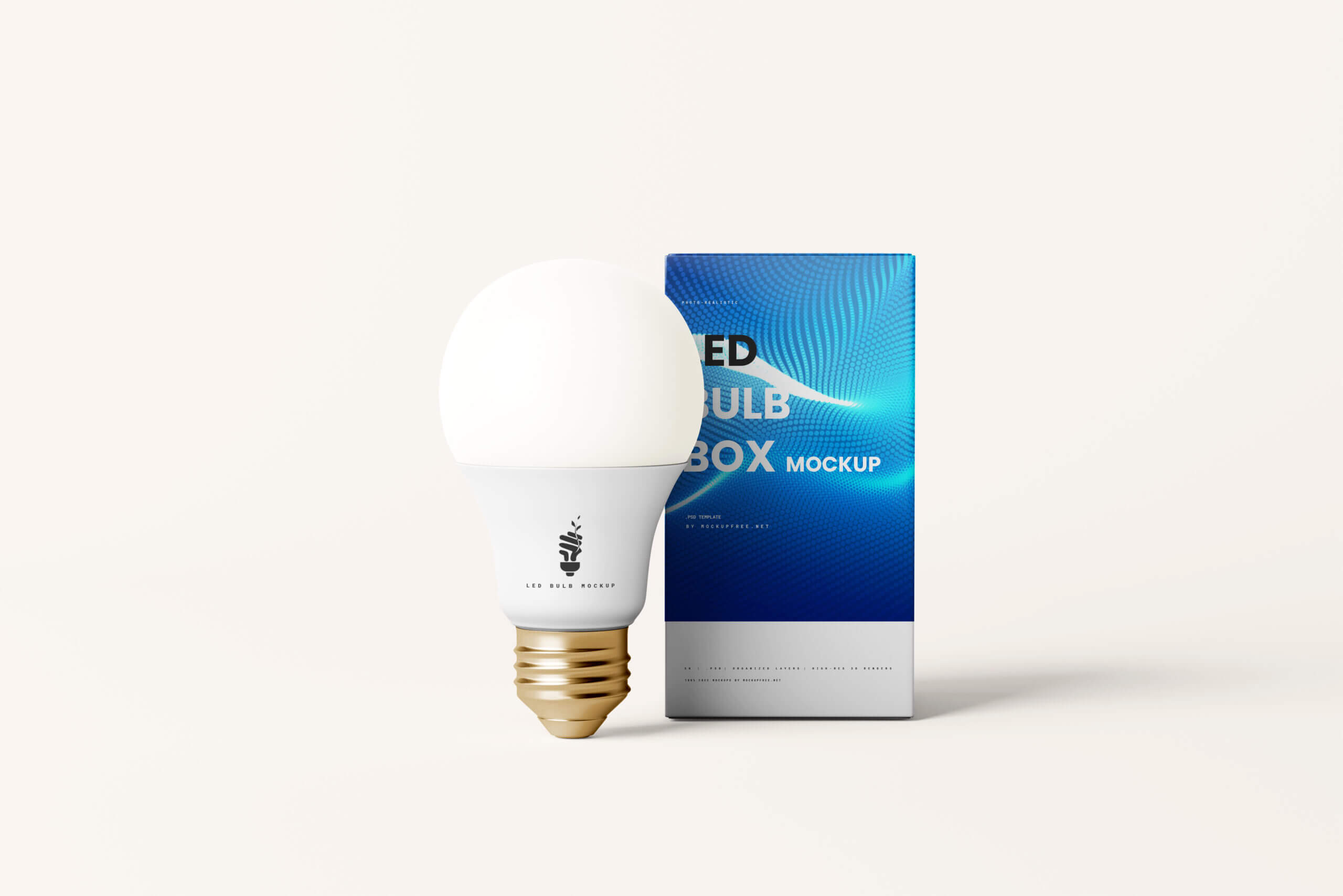 8 Free LED Light Bulb and Package Box Mockups File - Free Package Mockups