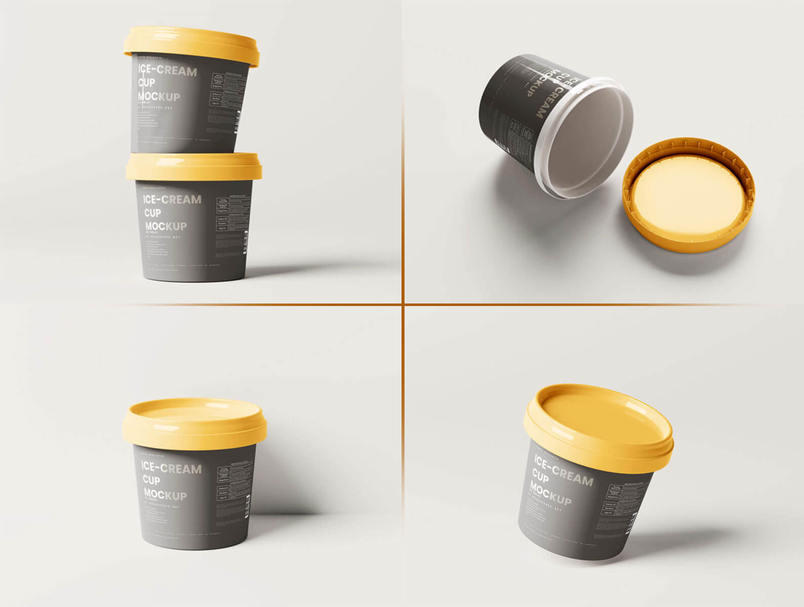 Free Paper Tub Ice Cream Mockup PSD - Good Mockups