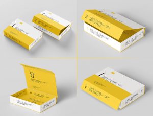 6 Free Magnetic Folding Gift Box Mockups set - Free Package Mockups