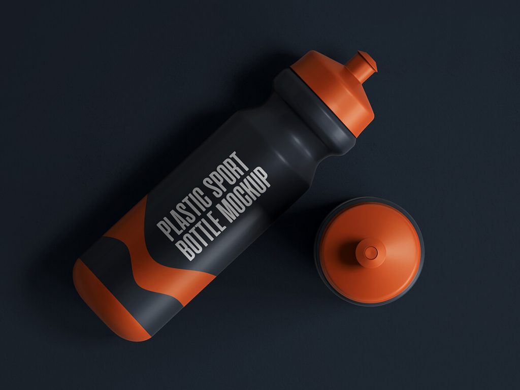 Free Plastic Sports Water Bottle Mockup - Free Package Mockups