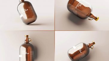 Small Blender Bottles PSD Mockup, Floating – Original Mockups