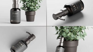 Small Blender Bottles PSD Mockup, Floating – Original Mockups